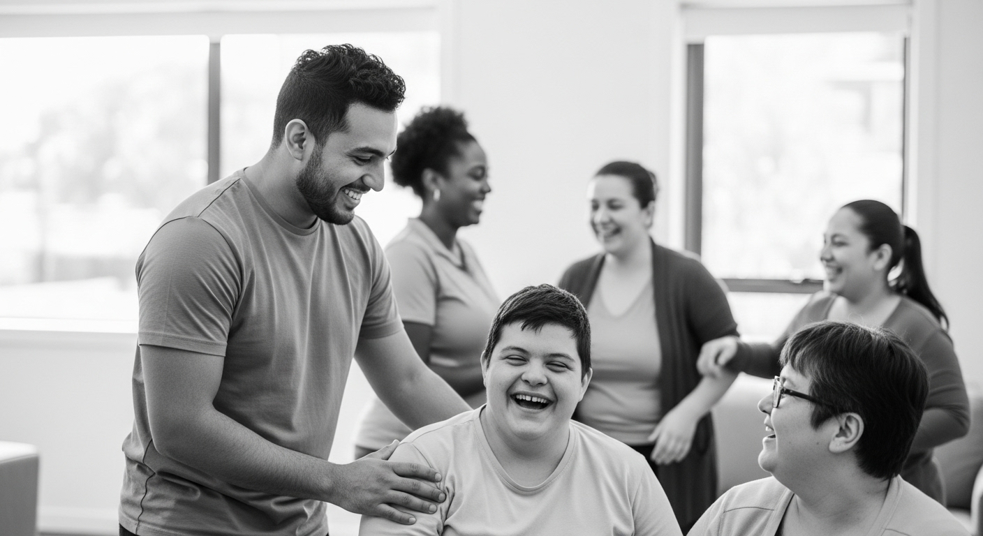Participants enjoying a community activity together